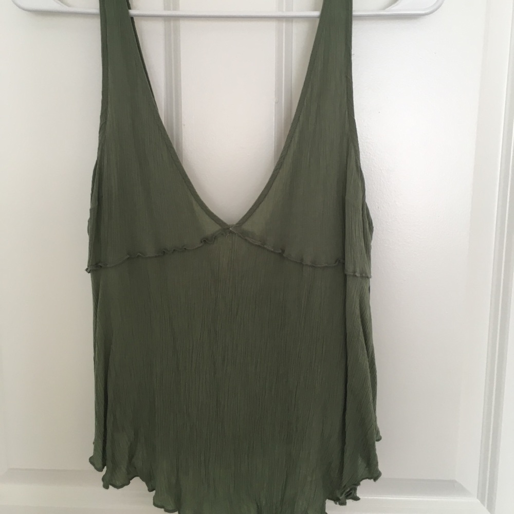 Green Free People Tank